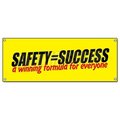 Signmission SAFETY=SUCCESS WINNING FORMULA BANNER worker procedure osha safe workplace, B-Safety B-Safety Success Winning Form
